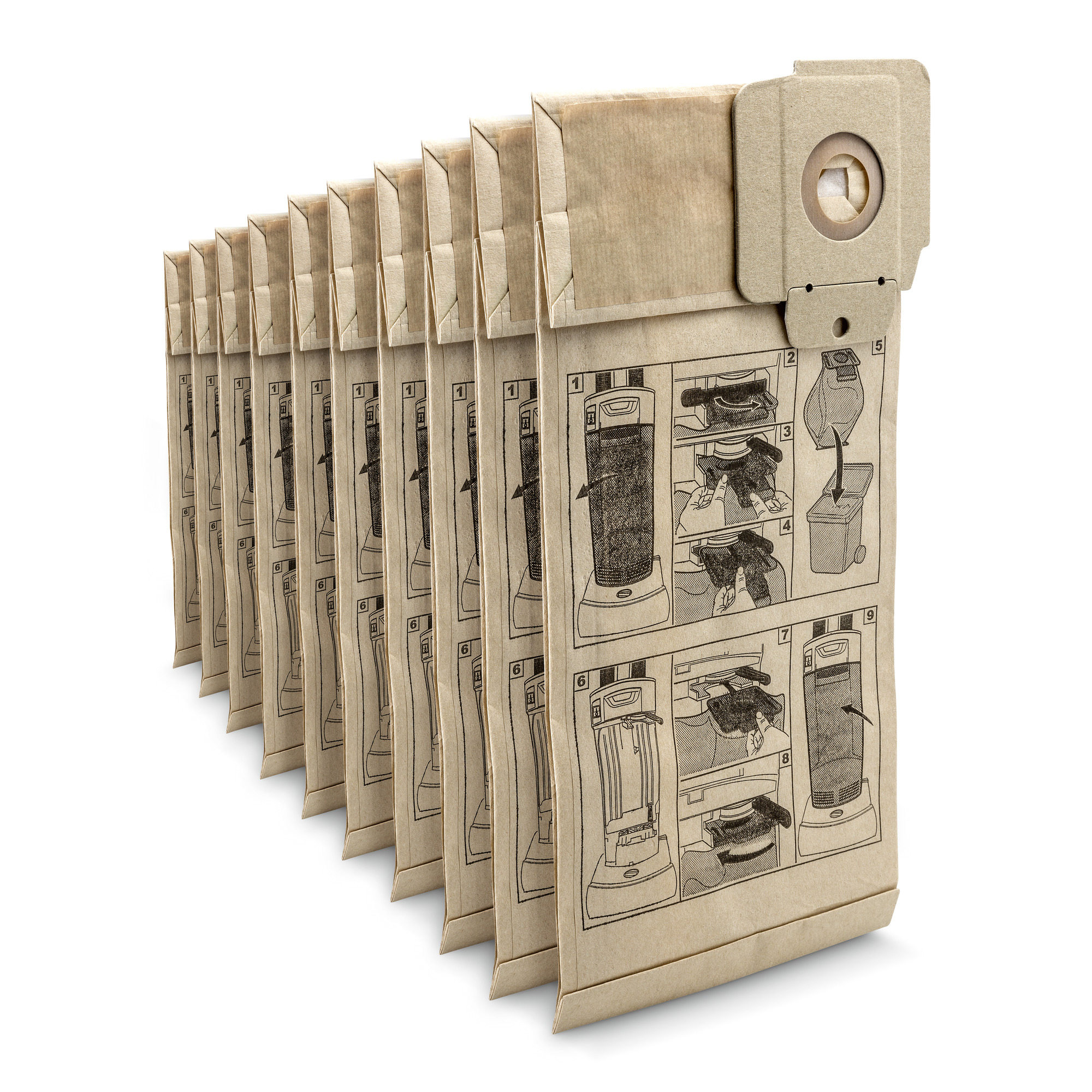 Kärcher Filtros papel CV 30/1 - CV 38/1 - Kit 10 pçs