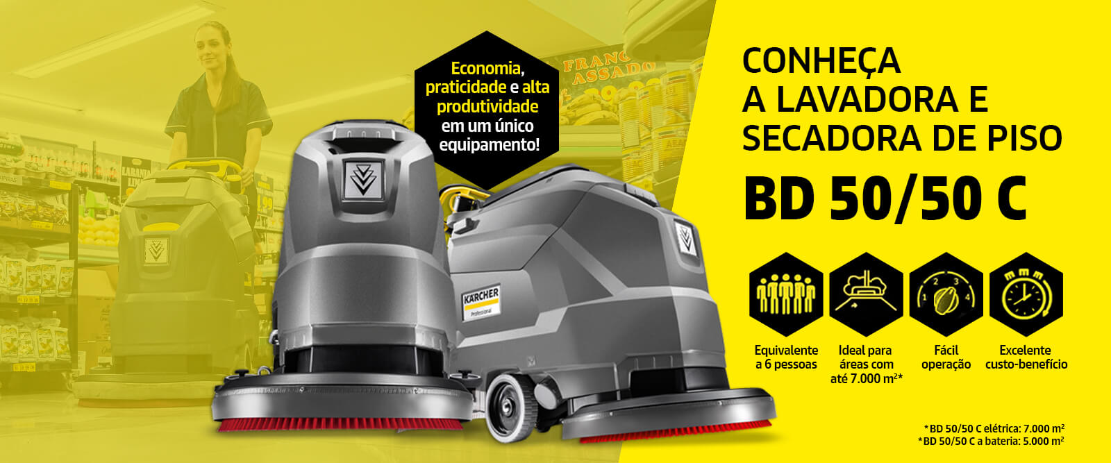 Limpeza de Pisos Profissional Kärcher BD 50/50 Limpeza de Pisos Profissional Kärcher BD 50/50